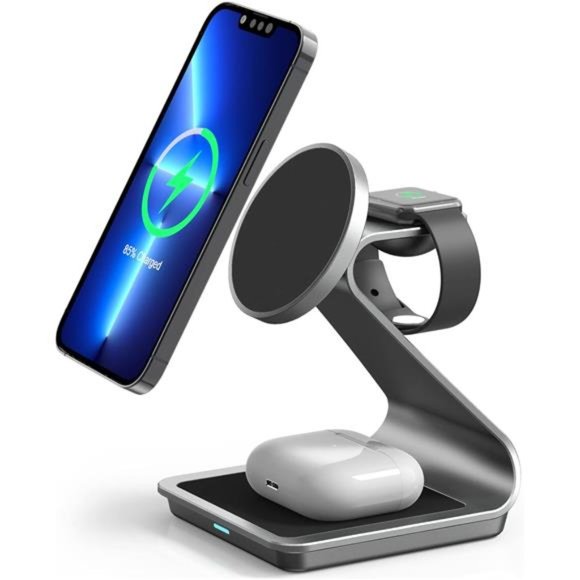3 in 1 Wireless Charger for MagSafe Aluminum Alloy Wireless Charging Station